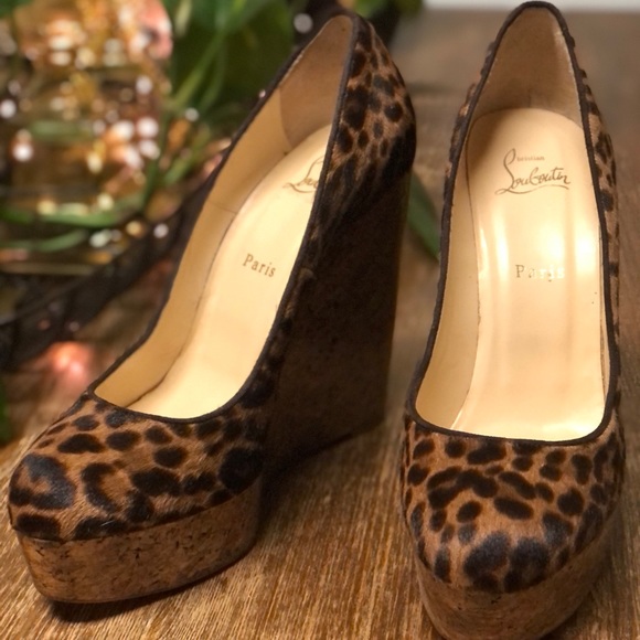 Christian Louboutin Pony Hair Wedges - Picture 4 of 7